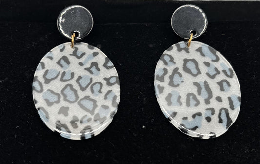 Leopard Teardrop Earrings