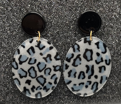 Leopard Teardrop Earrings