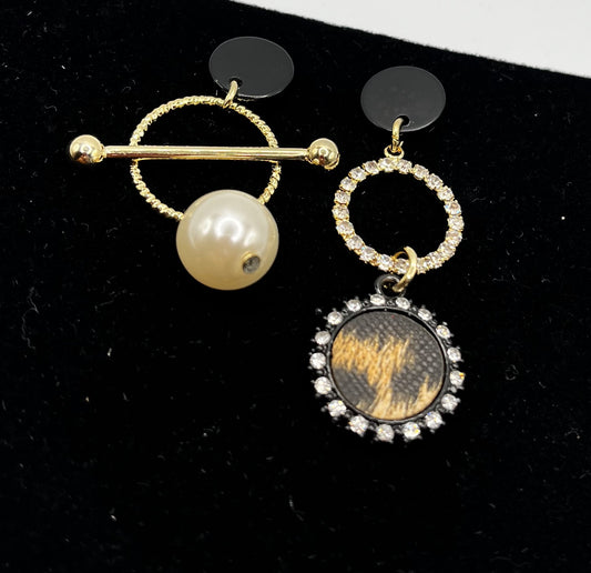 Triple Moon Dangling Earrings