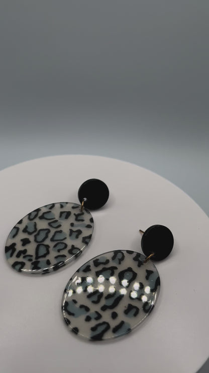 Leopard Teardrop Earrings