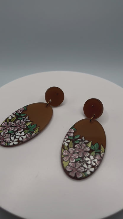 Flowery Teardrop Earrings